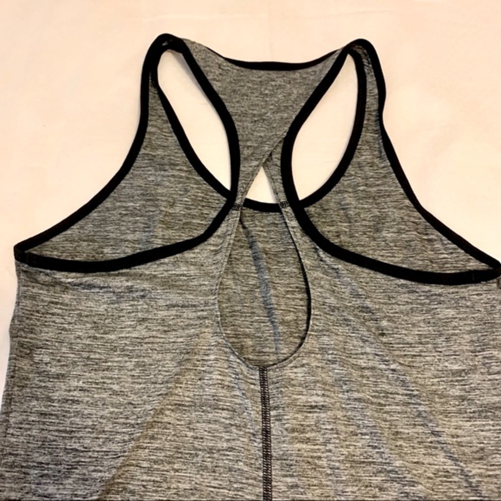 ADIDAS : Racerback Grey Workout Tank Top - Picture 7 of 13